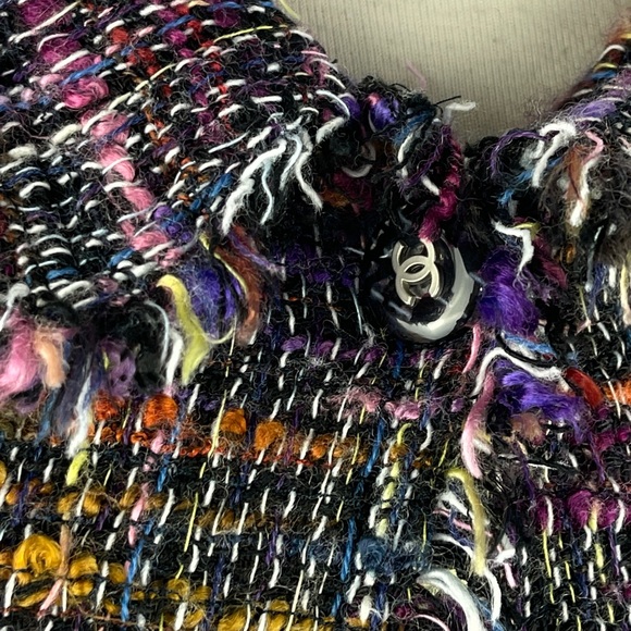 Chanel Rainbow tweed long fringe trim jacket - Picture 4 of 10